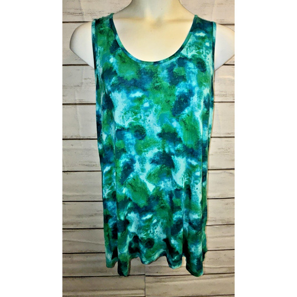 Logo By Lori Goldstein XL Cardigan Top & Layered Multicolor Stretch 2 Piece Tank - Picture 9 of 13